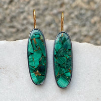 Malachite Mosaic Earrings